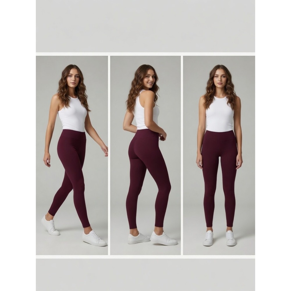 The Limited Leggings Womens XL Burgundy Skinny Pull On Stretch Elastic Waist